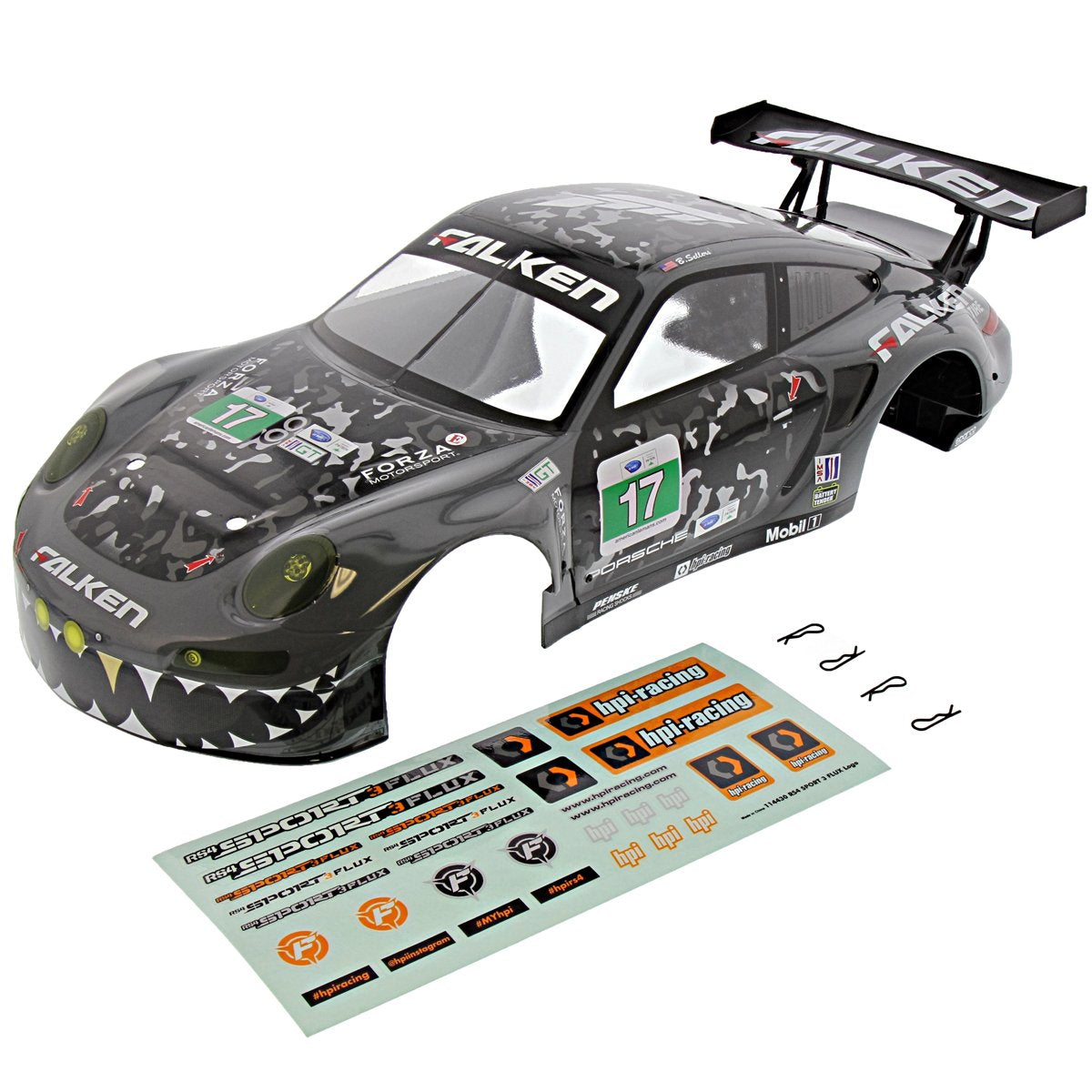 HPI Racing 1/10 RS4 Sport 3 & Drift Falken Porsche 911 GT3 Gray