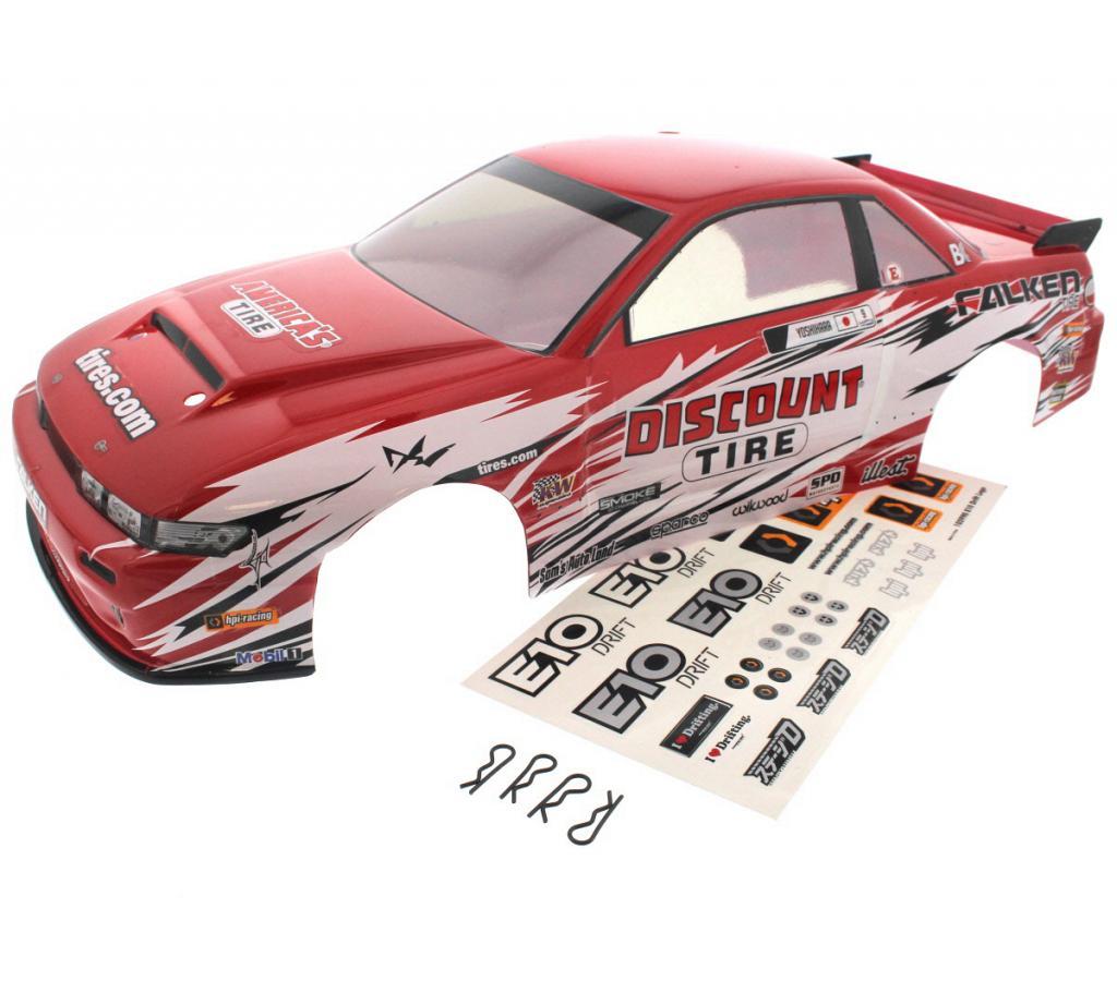 HPI Racing 1/10 E10 Dia Yoshihara Discount Tire 2013 Nissan S13 Body &  Decals