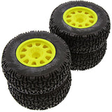 Kyosho 1/10 Ultima SC6 RS Block Tread Tires & Hi-Vis Yellow Wheels - SC6_Tires2