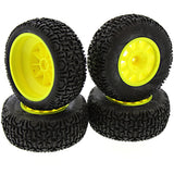 Kyosho 1/10 Ultima SC6 RS Block Tread Tires & Hi-Vis Yellow Wheels - SC6_Tires