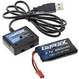 Traxxas LaTrax Alias Quadcopter 3.7v LiPo Battery & Dual Port USB Charger - alias_batt_26_charger