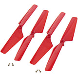 Traxxas LaTrax Alias Quadcopter 4 Red Rotor Blades & Screws - alias_blades4_red