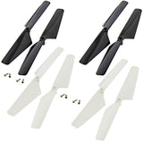 Traxxas LaTrax Alias Quadcopter 4 White & 4 Black Rotor Blades & Screws - alias_blades8_wht_blk