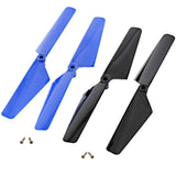 Traxxas LaTrax Alias Quadcopter 2 Blue & 2 Black Rotor Blades & Screws - alias_blades_blue_black