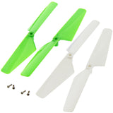 Traxxas LaTrax Alias Quadcopter 2 Green & 2 White Rotor Blades & Screws - alias_blades_green_white