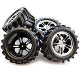 Traxxas 1/10 T-Maxx 2.5 Chevron Tires & 14mm Hex SS Chrome Wheels - classic_tires_4efb2afd-33b0-4f0d-a559-c3d1421050b3