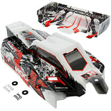 Kyosho 1/10 Dirt Hog RS White, Red, & Black T2 Body & Wing - dirthog_body_red