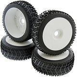 HoBao 1/8 Hyper 7 TQ Fire Racing Tires & White Dish Wheels, 17mm - hyper7_tires_white_41bb36a1-89b9-475f-be14-0dfb5bdaa1f2