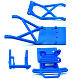 Traxxas 1/10 Monster Jam Trucks / Stampede XL-5 VXL 2WD Blue Front Bumper, Skids & Wheelie Mount - mj_bumper_-_blue_51e944aa-c169-4b52-9c9c-665a6a715e12