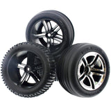 Traxxas 1/10 Nitro Sport Alias Tires & 12mm Hex Twin Spoke Wheels - nsport_tires