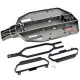 Traxxas 1/10 Slash 2WD OBA Gray Chassis, Battery Retainer & Body Nerf Bars - oba_chassis