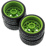 HPI Racing 1/10 RS4 Sport 3 & Drift Nitto NT05 T-Drift Tires & Tech 7 Green Wheels - rs4s_tires_nitto_grn2