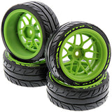 HPI Racing 1/10 RS4 Sport 3 & Drift Nitto NT05 T-Drift Tires & Tech 7 Green Wheels - rs4s_tires_nitto_grn