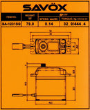 Savox High Torque Coreless 6.0V Digital Servo .14/144, SA-1231SG - savsa1231sg_5
