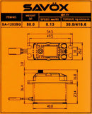 Savox Super Torque Steel Gear 6.0V Digital Servo .13/416, SA-1283SG - savsa1283sg_5