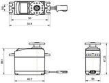 Savox High Torque Standard Size 6.0V Digital Servo .14/100, SC-0254MG - savsc0254mg_3