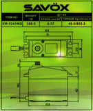 Savox Waterproof 1/5 Scale 7.4V Digital Servo .17/555, SC-0241MG - savsw0241mg_4_fbd023e9-2548-4c65-be7b-7a047c6e6d7e