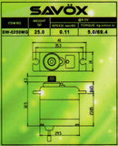 Savox Waterproof 6.0V Digital Micro Servo .11/69, SW-0250MG - savsw0250mg_3_545f9f74-f80d-4938-82ce-8c414cc99980