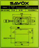 Savox Waterproof Coreless 6.0V Digital Servo .10/208., SW-1211SG - savsw1211sg_5_efdfdba7-cbd9-4f2a-8b1c-8077fe818a3b