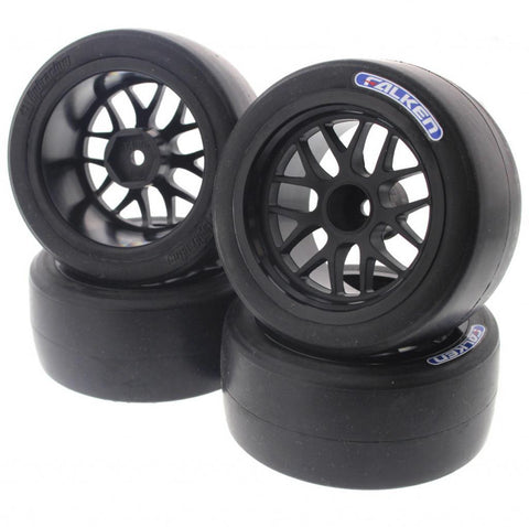 HPI Racing 1/10 Sprint 2 Sport / Drift F&R Falken Tires/Slicks & 14-Spoke Mesh 12mm Hex Wheels - ssprint_tires_bk_14s_37d5cd5f-1448-42d2-ae2a-00649c041b50