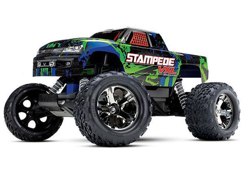 Traxxas 1/10 Stampede VXL 2WD RTR, Green, 36076-4 - tra36076-4-grn_8aa360b9-5120-4928-9ab2-82f0649db667