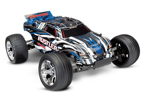 Traxxas 1/10 Rustler RTR w/XL-5 ESC, Blue, 37054-1-BLUEX - tra37054-1-bluex_307e43e4-1ae3-4874-b867-a25a71e8ea63