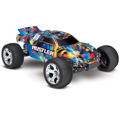 Traxxas 1/10 Rustler XL-5 2WD Truck, Rock n' Roll, 37054-4 - tra37054-4