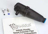 Traxxas 1/10 Nitro Rustler Exhaust Pipe & Aluminum Header - tra4452r_ea325f43-5185-4e76-a870-5a88d3d90519