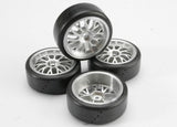 Traxxas 1/10 Nitro 4-Tec Pro-Trax Wheels, Tires & 12mm Hexes - tra4873
