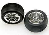 Traxxas 1/10 Nitro Sport Alias Tires & 12mm Hex Twin Spoke Wheels - tra5574r_fe04c339-e088-4470-bad4-5e0f7c59215c