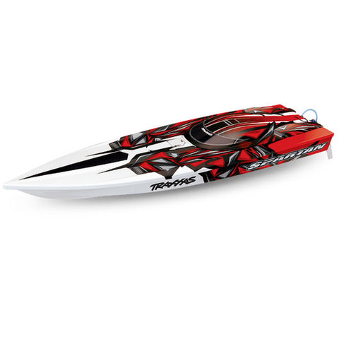 Traxxas Spartan Brushless RTR Race Boat, Red X, 57076-4 - tra57076-4-redx