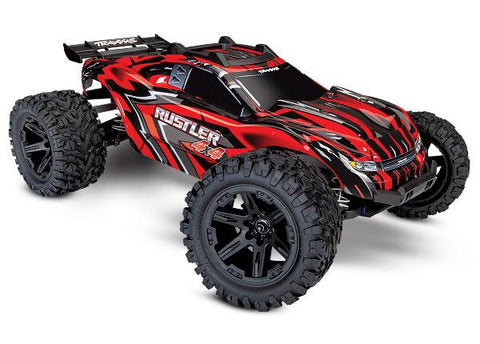 Traxxas 1/10 Rustler 4x4, RTR, Red, 67064-1_RED - tra67064-1-red_a25ce55a-9b3b-4a13-997f-4b24694d5aba