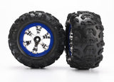 Traxxas 1/16 1/16 Summit Canyon Tires & Geode Blue Beadlock Wheels - tra7274