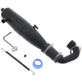 HPI Racing 1/8 Trophy Truggy 4.6 Aluminum Exhaust Tuned Pipe, Header, Mount & Spring - truggy4.6_exhaustpipe2
